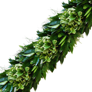 Fresh Handmade Garland - Cocculus,Variegated Pittosporum & Plumosa Green flowers - fresh-cut flowers by Bloomingmore - ideal for weddings and floral events