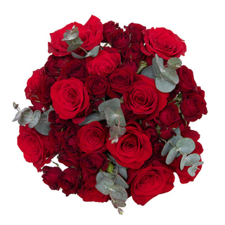 Opulent Blossom Bouquet - Red Red flowers - fresh-cut flowers by Bloomingmore - ideal for weddings and floral events