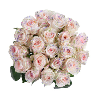 Sugar Mom Confetti Painted Roses Pink roses - fresh-cut roses by Bloomingmore - ideal for weddings and floral events