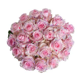 Mom Confetti Painted Roses Pink roses - fresh-cut roses by Bloomingmore - ideal for weddings and floral events