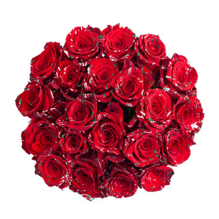 Xmas Confetti Painted Roses Red roses - fresh-cut roses by Bloomingmore - ideal for weddings and floral events