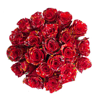 Carrie Confetti Painted Roses Red roses - fresh-cut roses by Bloomingmore - ideal for weddings and floral events