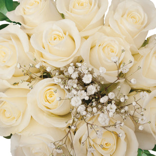 Dozen White Roses Bouquet White roses - fresh-cut roses by Bloomingmore - ideal for weddings and floral events