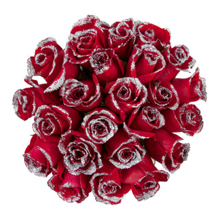 Red & Silver Glitter Roses Red roses - fresh-cut roses by Bloomingmore - ideal for weddings and floral events