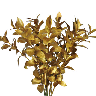 Gold Painted Ruscus Green flowers - fresh-cut flowers by Bloomingmore - ideal for weddings and floral events